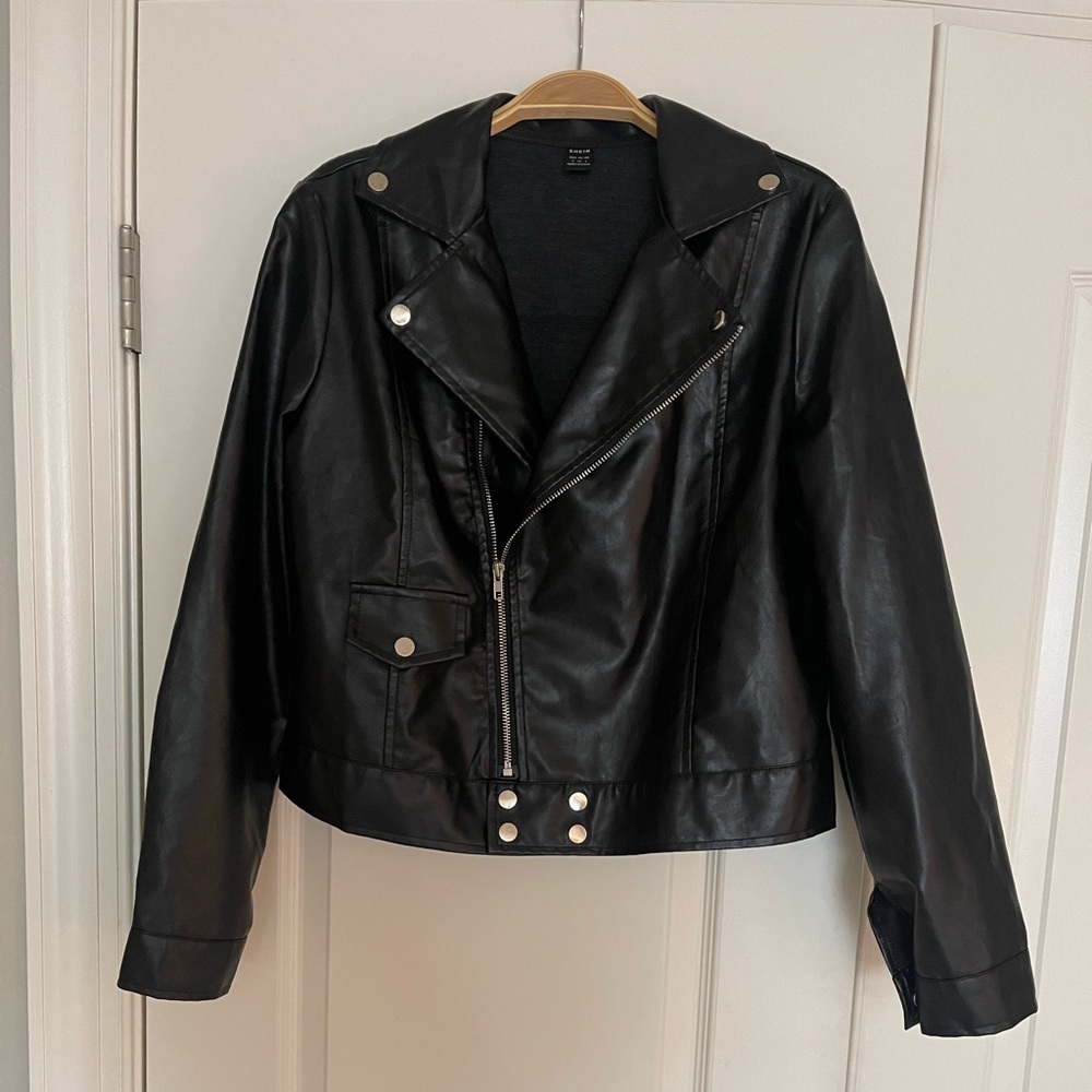 Faux Leather Moto Jacket
